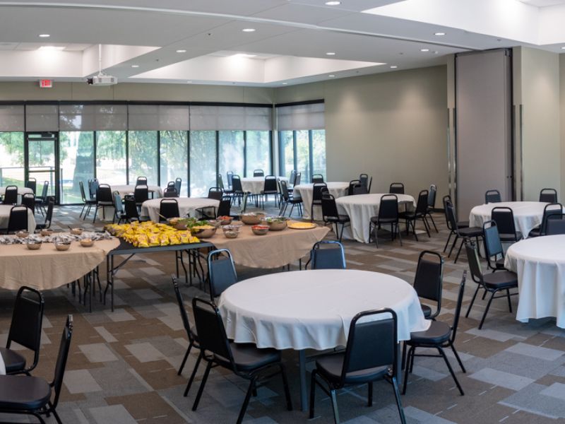 Lunch Setup in the Rockwood Banquet Room